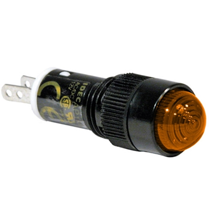 8MM PILOT LIGHT AMBER DOME