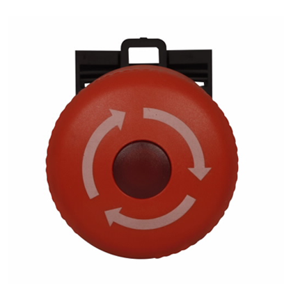 MUSHROOM PUSHBUTTON. 40MM. RED