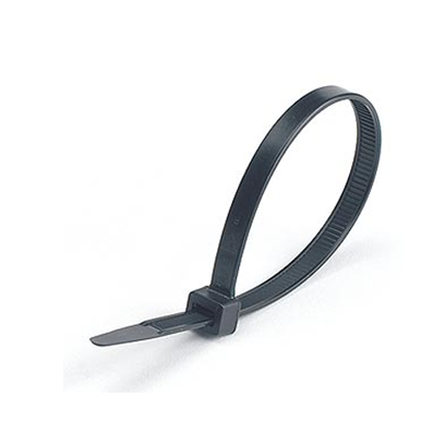 10" Cable Tie w/Steel Barb  Black