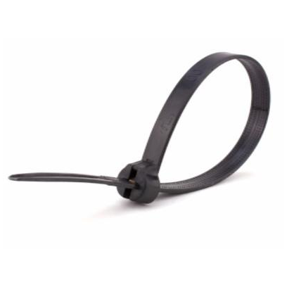 10" Cable Tie w/Steel Barb  Black
